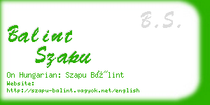 balint szapu business card